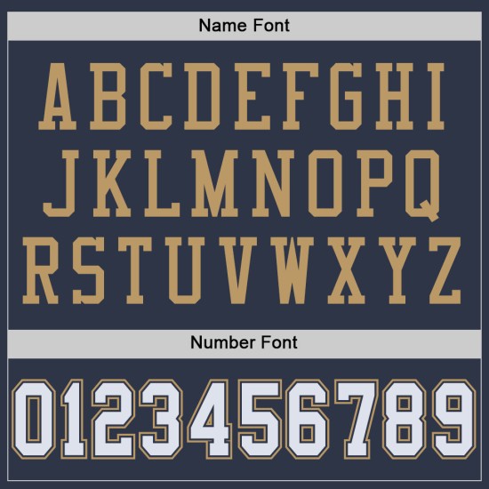 Custom Navy White-Old Gold Mesh Authentic Throwback Football Jersey