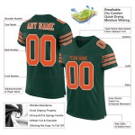 Custom Green Orange-White Mesh Authentic Football Jersey Custom Green Orange-White Mesh Authentic Football Jersey