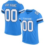 Custom Powder Blue White-Navy Mesh Authentic Football Jersey Custom Powder Blue White-Navy Mesh Authentic Football Jersey