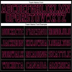 Custom Black Black Powder Blue-Hot Pink Mesh Authentic Football Jersey