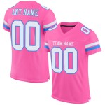 Custom Pink White-Powder Blue Mesh Authentic Football Jersey Custom Pink White-Powder Blue Mesh Authentic Football Jersey