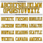 Custom White Gold-Black Mesh Authentic Football Jersey