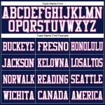 Custom Navy White-Pink Mesh Authentic Football Jersey