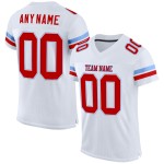 Custom White Red-Light Blue Mesh Authentic Football Jersey Custom White Red-Light Blue Mesh Authentic Football Jersey